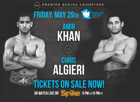 Boxing Super star Amir King Khan vs Chris Algieri in Brooklyn Spike tv